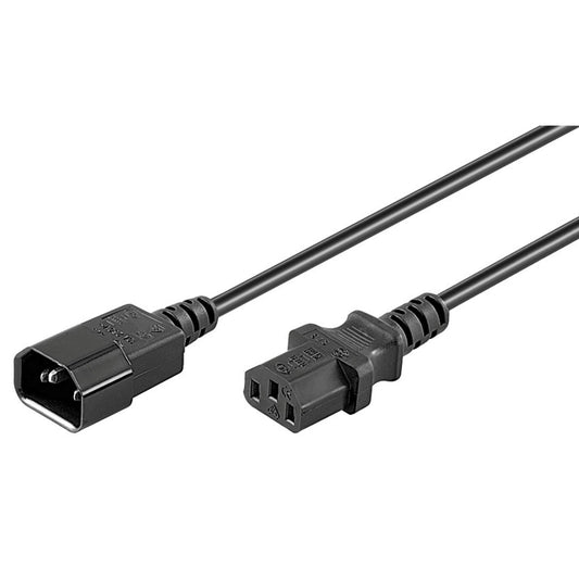 Goobay Netzkabel, Gerätestecker C14 auf Gerätebuchse C13, schwarz, versch.Längen