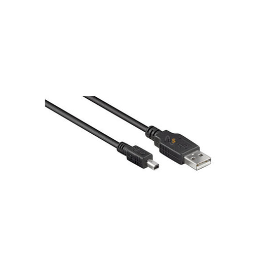 USB 2.0 A Stecker auf Mini USB B Stecker 4 polig 5,0m, schwarz
