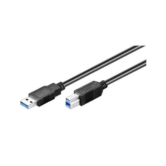 USB 3.0 SuperSpeed Kabel, A Stecker auf B Stecker 0,25m, schwarz